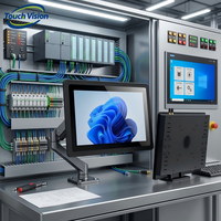 Panel PC Industrial de 10.1 y 13.3 Pulgadas con Windows 10 IoT LTSC, Pantalla Táctil Sin Ventilador, con RS232 RS485 COM para Control PLC HMI