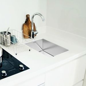 Db Stainless Steel Single Bowl <b>Kitchen</b> <b>Sink</b> 17 X 19 X 9 Undermount Modern Design Brushed Finish Easy To Clean - Product Image 3