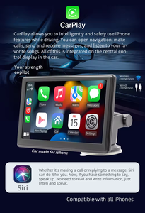 Xách tay 7 ''không dây Carplay Android tự động Máy nghe nhạc xe màn hình xe hơi xe tải màn hình Tựa đầu không dây Carplay xe MP5 Máy nghe nhạc - Product Image 6