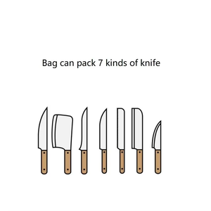 Sac <span class=keywords><strong>de</strong></span> rangement pour couteaux <span class=keywords><strong>de</strong></span> cuisine en toile cirée, durable et écologique, pour <span class=keywords><strong>chef</strong></span>, 7 pièces, usage quotidien - Product Image 6