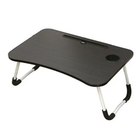 Bureau d'ordinateur pliable moderne CHaO en bois avec porte-gobelet et rangement, table d'étude portable en MDF pour la maison, vente chaude
