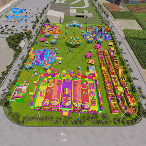 Parque <span class=keywords><strong>de</strong></span> Diversiones Inflable con Tobogán y Pista <span class=keywords><strong>de</strong></span> Obstáculos para Eventos al Aire Libre - Product Image 6