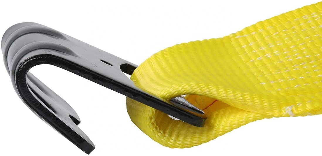 4" x 30' Flatbed Trailer Strap with Flat Hook Heavy Cargo Strap for