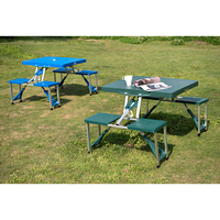 Chaise pliante avec valise, mobilier de camping en plastique, table d'extérieur, livraison gratuite