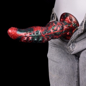Dildo de silicona con ventosa, diseño de pulpo, pene de fantasía, plug anal, tentáculo realista, juguetes sexuales para adultos para juego vaginal y anal - Product Image 2