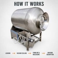 Machine à mariner sous vide commerciale pour la volaille et les fruits de mer dans une ligne de production d'usine de transformation d'aliments congelés