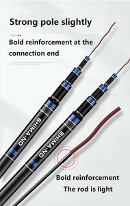 Canna da Pesca Grossa 19T da 3,6m a 12m, Nera per Pescatore, Leggera e Rigida, Versione da Peso Piuma, Grande Versione Polivalente per la Pesca alla Taiwanese - Product Image 4