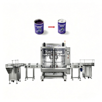 Machine automatique de remplissage et de scellage de jus, de bouchage et d'étiquetage de pots d'huile de coco, de bouteilles de poisson en verre et de bière, pour l'emballage de fruits.