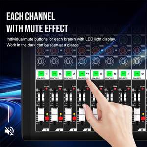 มิกเซอร์เสียงระดับมืออาชีพ NGVM XF-16 16 ช่องสัญญาณ พร้อมเอฟเฟกต์ DSP 99 แบบ อีควอไลเซอร์ 7 ระดับ แยกพลังงาน Phantom 48V ปุ่มปิดเสียง - Product Image 6