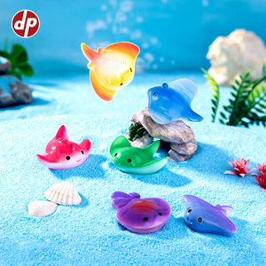 Vente en gros d'ornements en résine de poissons diables colorés, animaux marins artistiques, poissons personnalisés pour micro-paysages et aménagement d'aquariums - Product Image 2