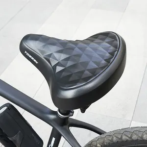 Custom made TOSEEK KS7085 Thickening Widening Bike Seat Electric Bike Comfortable Memory Foam Bicycle Saddle