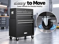 Coffre à outils roulant à 7 tiroirs avec armoire de rangement, boîte à outils en acier robuste sur roues pour garage, atelier, réparation automobile, OEM ODM