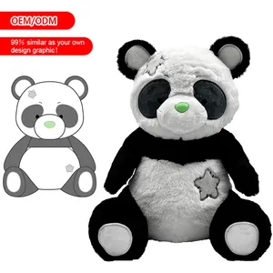 EN71 Factory Custom My Green Nose Friends Patch Panda Stuffed Animal Plush Toy Manufacturer Bedtime Soft Cuddle Plushies Doll