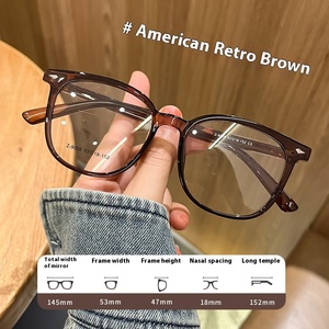 Ultra-Light Transparent Gray Large Oval Frame <strong>Glasses</strong> with <strong>Fashionable</strong> Diamond Face Prescription Lenses for Women Men-Wholesale - Product Image 1