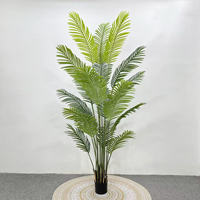 NINI Vente en gros de plantes artificielles en plastique Dypsis Lutescens en pot, faux palmier décoratif d'intérieur, plantes simulées
