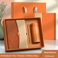 Vente en gros de thermos pour boissons chaudes avec couvercle pour carnet en cuir véritable avec stylo et boîte à bouteilles souvenir