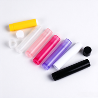 Tube en plastique PP vide personnalisé pour cosmétiques, 5g, blanc, noir, rose, violet, avec capuchon, pour rouge à lèvres et brillant à lèvres, vente en gros