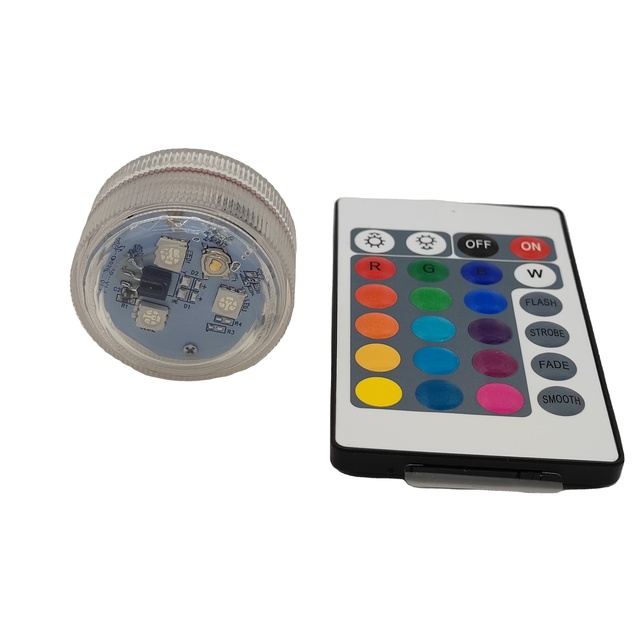 Mini Rgb Led Lights Bulb Rechargeable Battery Round Submersible Waterproof Candle Underwater Light Lamp Bulb