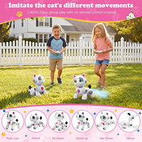 Juguete de Gato Robot con Control Remoto, Juguete Interactivo para Mascotas, Gato Robótico Inteligente con Música y Luz, Juguete Electrónico para Mascotas