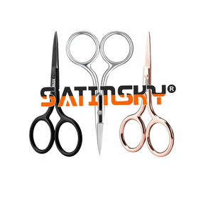 Ciseaux à sourcils en or rose BEAUTY, ciseaux à cils en acier inoxydable, mini ciseaux à broder pointus, manuels, certifiés CE, qualité supérieure - Product Image 1