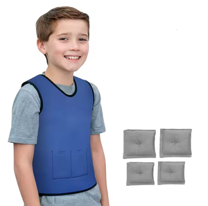 Hot Selling Custom Sensory Equipment Compression Adjustable 1.5KG Polyester <strong>Weighted</strong> <strong>Vest</strong> For Kids Autism - Product Image 5