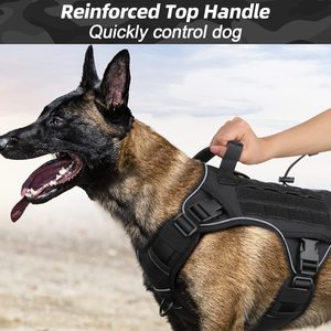 Harnais pour chien de grande taille, sans traction, en <span class=keywords><strong>nylon</strong></span> 1050D, système Molle réglable, harnais tactique pour chien, personnalisé - Product Image 3