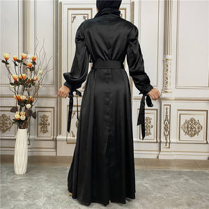Modest Fashion Active Wear Wholesale in <strong>UK</strong> Rushed Puff Sleeve <strong>Abayas</strong> - Product Image 2