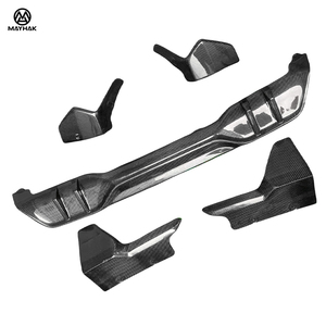 MP tarzı gerçek karbon Fiber arka difüzör ön dudak köşe koruyucu BMW X5 G05 karbon arka ÖN TAMPON Splitter - Product Image 4