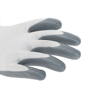 Precio bajo 13g Safe <span class=keywords><strong>White</strong></span> Grey Guantes recubiertos de nitrilo - Product Image 6