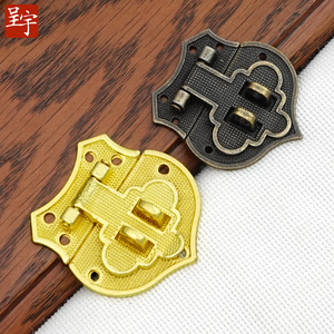 Hebilla de aleación en forma de corazón Chengyu, estilo vintage en bronce dorado, para accesorios de bolsos DIY. - Product Image 3