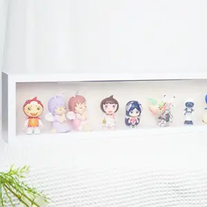 Minifigure Display Case Figures Building Block Toy Wooden Shadow Box For Collecting Miniature Figurine Souvenirs
