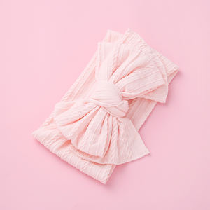 Accessoires pour cheveux de bébé européens et américains, bandeau large élastique, nœud pour la tête de bébé à porter - Product Image 5