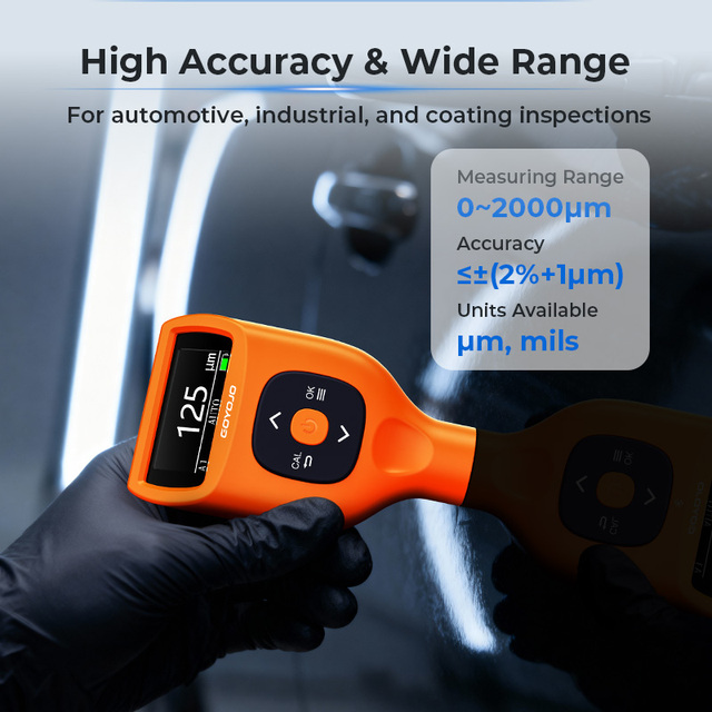 Automotive Coating Paint Thickness Tester 0-5000um Coating Thickness Gauge