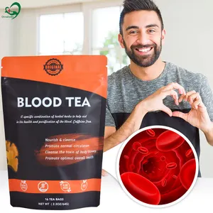 Chá de ervas de limpeza de sangue OEM de venda quente melhora o equilíbrio do açúcar na pressão arterial