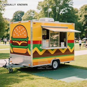 OEM Wholesale Customized Truck Multifumctional <b>Square</b> Hamburger Mobile Kitchen Food Trailer - Product Image 4