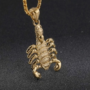 Collar Retro Europeo y Americano al por Mayor, Collar Corto con Colgante de Escorpión para Hombre y Mujer, Colgante Unisex de Acero Inoxidable - Product Image 6