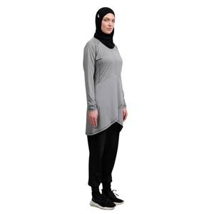 Vtement Modeste Femme Robes Modeste Manteaux Fermeture à glissière avant <span class=keywords><strong>Allaitement</strong></span> Sport Wear Modest Gym Dress Abaya Dubai - Product Image 5