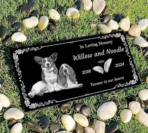 Lapide in Granito Naturale per Cani e Gatti, Design Moderno Personalizzato, Scultura Commemorativa in Pietra - Product Image 4