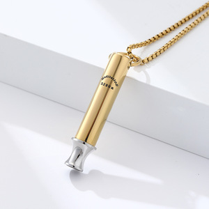 Collar Antiestrés <span class=keywords><strong>Atila</strong></span>, Collar de Respiración Minimalista Personalizado, Respiración Consciente, 528 Hz, Acero Inoxidable Chapado en Titanio - Product Image 4