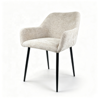 Chaise de salle à manger moderne en tissu texturé doux, fauteuil de salle à manger pour la maison, la cuisine et les restaurants – Offre spéciale