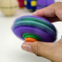 Vashine Balle anti-stress 3D imprimée, à presser et à tourner, en PLA écologique, jouet sensoriel sphérique pour enfants et adultes