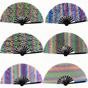 พัดพับไม้ไผ่พิมพ์ลายโลโก้ Kpop แบบกำหนดเอง พร้อมถุงใส่ ของขวัญธุรกิจ งานแต่งงาน งานพื้นบ้าน งานศิลปะ OEM - Product Image 1