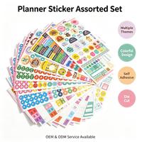 Autocollants personnalisés pour planificateur de productivité, étiquettes adhésives en papier découpées à la forme, impression pour décoration de journal, vente en gros OEM