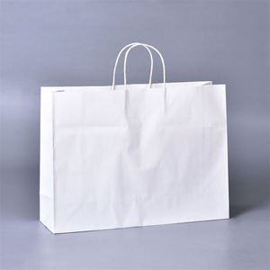 Sacs en papier kraft personnalisés avec logo imprimé, sacs de luxe en gros pour les achats, les cadeaux, les aliments, la vente au détail, KM Oem - Product Image 3