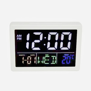 EMAF-Horloge numérique de table à LED pour le salon et le chevet, grand affichage, calendrier, alarme électronique - Product Image 6