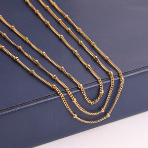 Powell – chaîne Satellite de perles en acier inoxydable, 20 pouces, 2 Mm, <span class=keywords><strong>plaqué</strong></span> <span class=keywords><strong>or</strong></span>, <span class=keywords><strong>pour</strong></span> la fabrication de <span class=keywords><strong>bijoux</strong></span>, vente en gros - Product Image 5