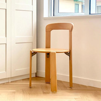 Ensemble de 10 fauteuils lounge modernes en bois massif 2026 pour salons, salles à manger et cuisines, style nordique, pieds en bois