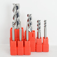 Fraise à spirale en carbure monobloc de qualité supérieure à 3 dents, tige de 4 mm pour découpe d'aluminium, fraise de défonceuse CNC en gros