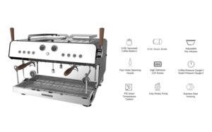 Máquina de Café Profesional de Doble Grupo, Equipo Manual para <span class=keywords><strong>Espresso</strong></span> y Latte, Acabado en Acero Inoxidable para <span class=keywords><strong>Restaurante</strong></span> - Product Image 5