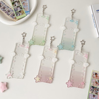 Tempat Kartu Empat Kotak Original Star Life DIY, Casing Pelindung Kartu Kecil Empat Sambungan, Dekorasi Kartu Kecil Star-Chasing